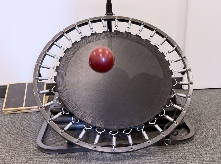 rebounder with red ball